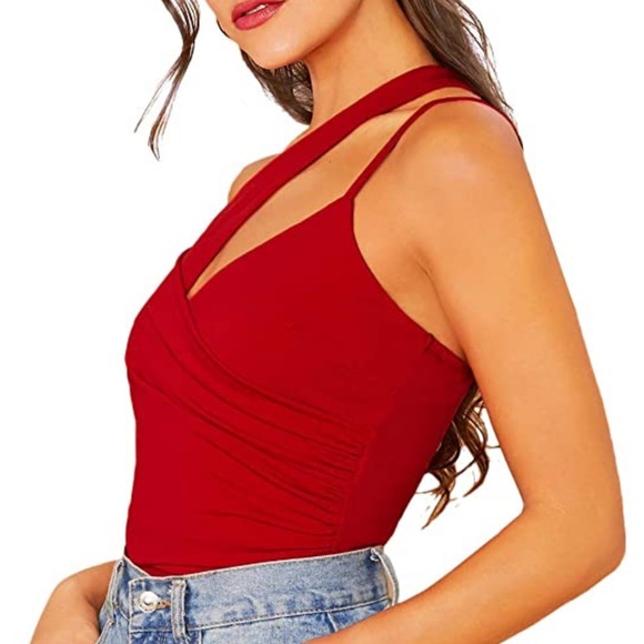 NBW. SheIn Women's Casual Sleeveless One Shoulder Cutout Cami Tank Top. Small. - Picture 3 of 5